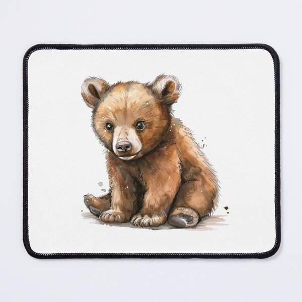 Item preview, Bear Cub | Cute Woodland Animal Watercolor Art designed and sold by Mandayartstudio.