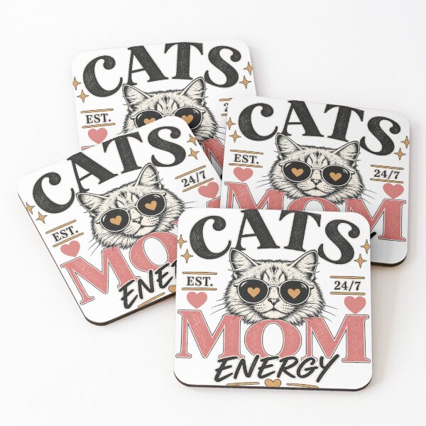 Item preview, Vintage Cat Mom Energy Graphic designed and sold by EasyTake.