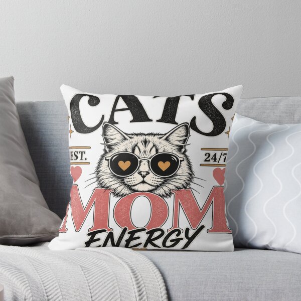 Item preview, Vintage Cat Mom Energy Graphic designed and sold by EasyTake.