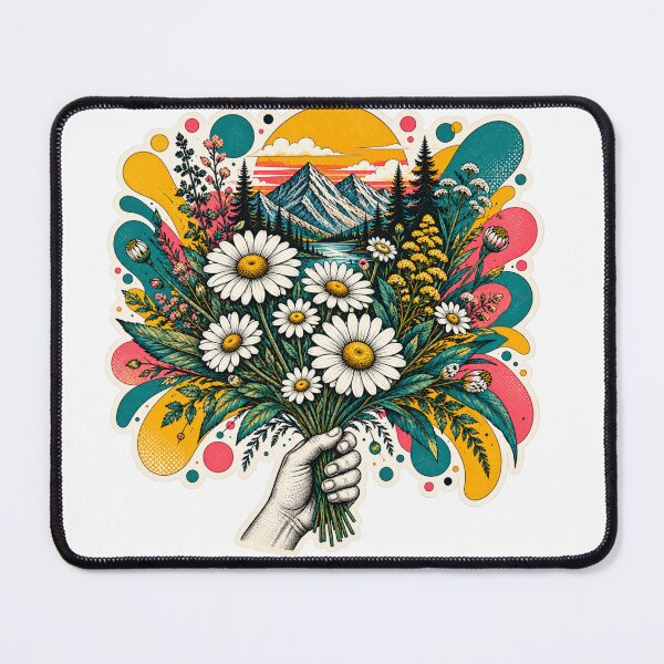 Item preview, Daisy Mountain Bloom – Retro Floral Pop Art designed and sold by naturalsurvival.