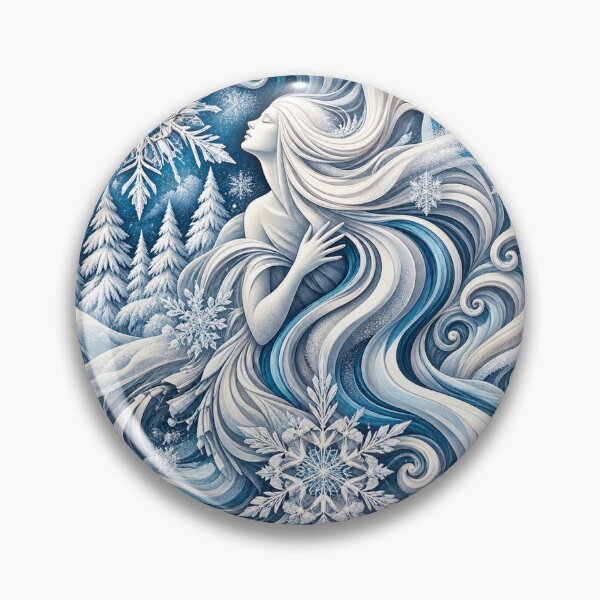 Item preview, Winter Goddess – Mystical Ice Woman with Snowflakes designed and sold by ChicClicker.