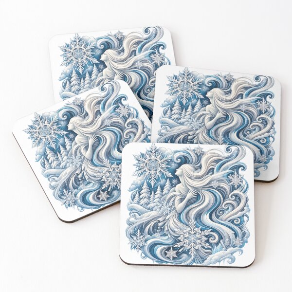 Item preview, Winter Goddess – Mystical Ice Woman with Snowflakes designed and sold by ChicClicker.