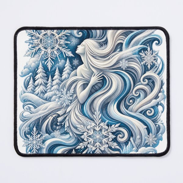 Item preview, Winter Goddess – Mystical Ice Woman with Snowflakes designed and sold by ChicClicker.