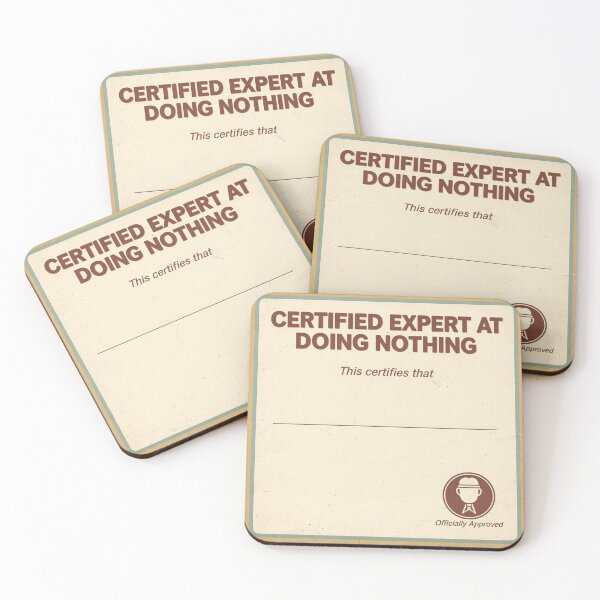 Item preview, Certified Expert at Doing Nothing Retro Poster designed and sold by PictorialWhimsy.