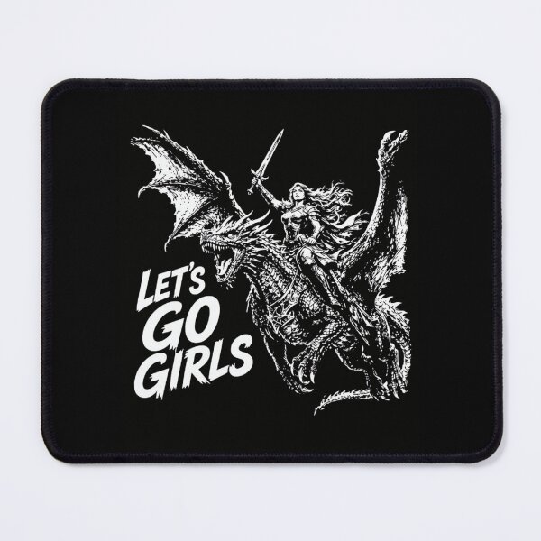 Item preview, Let's Go Girls Dragon Rider Female Warrior Fantasy Bookish designed and sold by haitrieuic96.