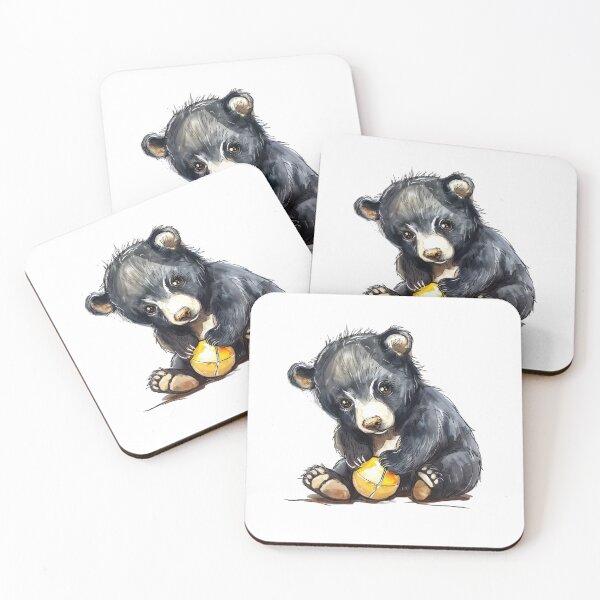 Item preview, Bear Cub | Cute Woodland Animal Watercolor Art designed and sold by Mandayartstudio.