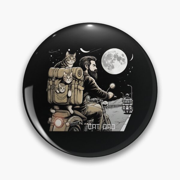 Item preview, Cat Dad Motorcycle Adventure Moon designed and sold by OlyvieArt.