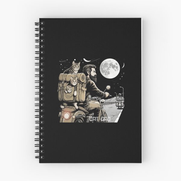 Item preview, Cat Dad Motorcycle Adventure Moon designed and sold by OlyvieArt.
