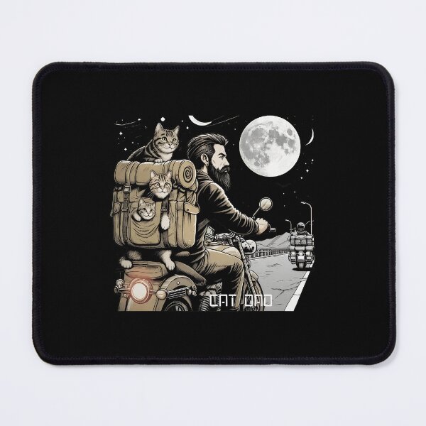 Item preview, Cat Dad Motorcycle Adventure Moon designed and sold by OlyvieArt.