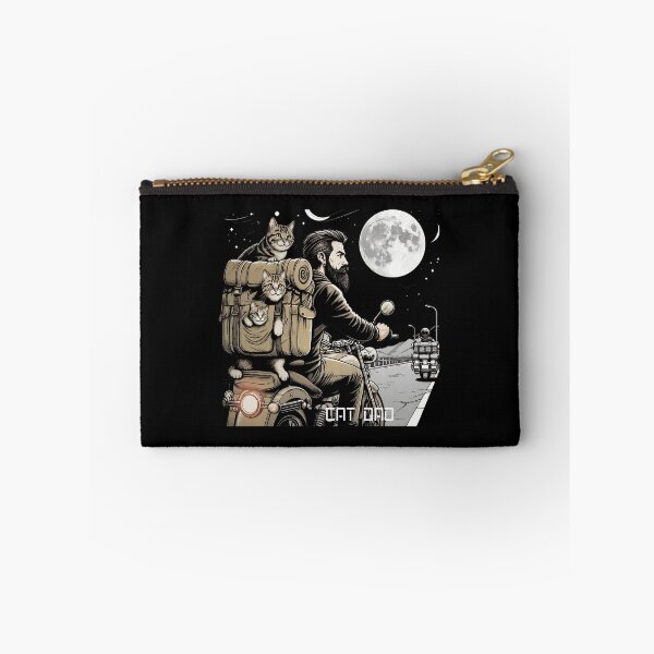 Item preview, Cat Dad Motorcycle Adventure Moon designed and sold by OlyvieArt.