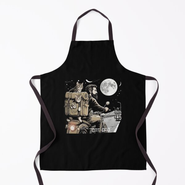Item preview, Cat Dad Motorcycle Adventure Moon designed and sold by OlyvieArt.
