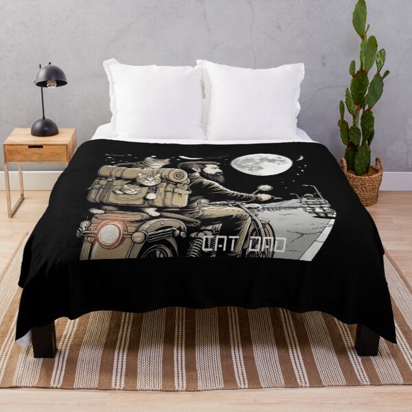 Item preview, Cat Dad Motorcycle Adventure Moon designed and sold by OlyvieArt.