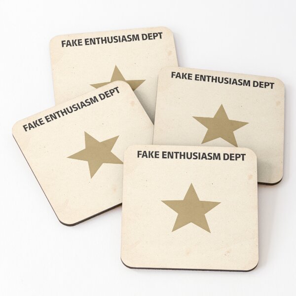 Item preview, Fake Enthusiasm Dept Retro Poster designed and sold by PictorialWhimsy.