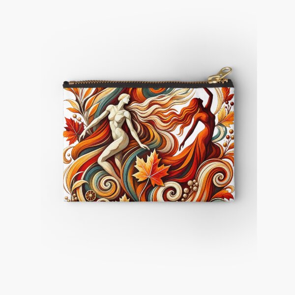 Item preview, Autumn Spirits – Flowing Women and Fall Leaves Fantasy Art designed and sold by ChicClicker.