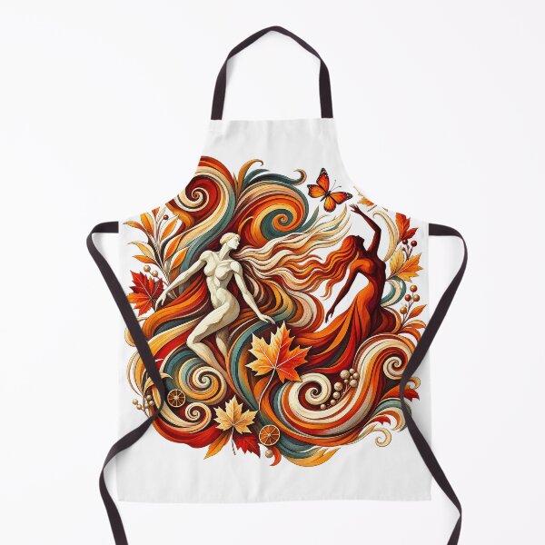 Item preview, Autumn Spirits – Flowing Women and Fall Leaves Fantasy Art designed and sold by ChicClicker.