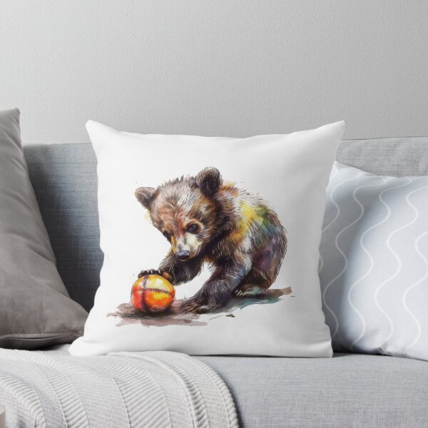 Item preview, Bear Cub | Cute Woodland Animal Watercolor Art designed and sold by Mandayartstudio.