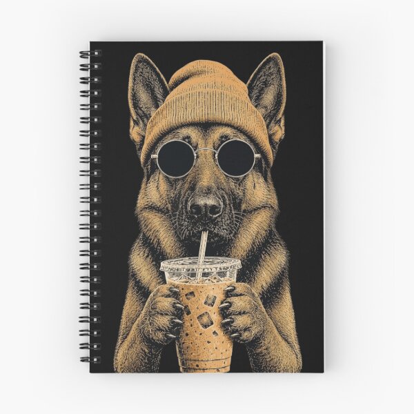 Item preview, German Shepherd Drinking Iced Coffee Cool Hipster GSD Dog designed and sold by haitrieuic96.