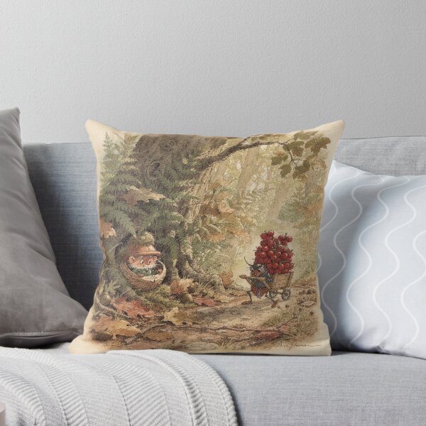 Item preview, Beetle Folk Hauling an Overloaded Berry Cart Storybook Art designed and sold by PictorialWhimsy.