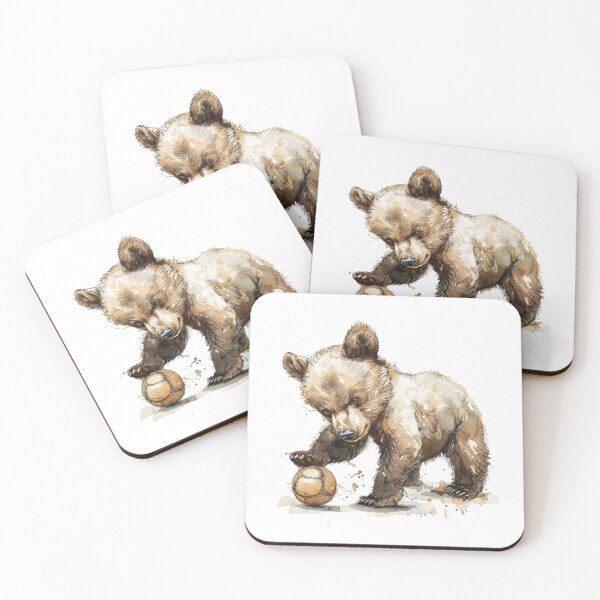 Item preview, Bear Cub | Cute Woodland Animal Watercolor Art designed and sold by Mandayartstudio.