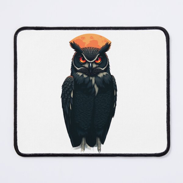 Item preview, Mystical Black Owl with Golden Moon designed and sold by profustock.
