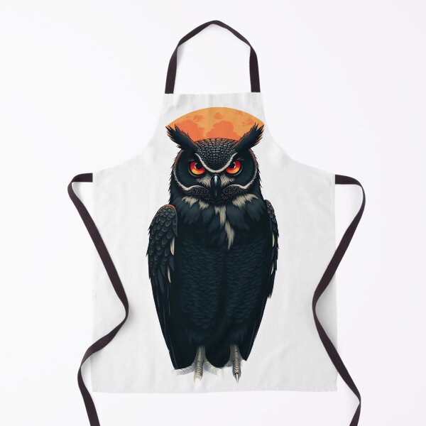 Item preview, Mystical Black Owl with Golden Moon designed and sold by profustock.
