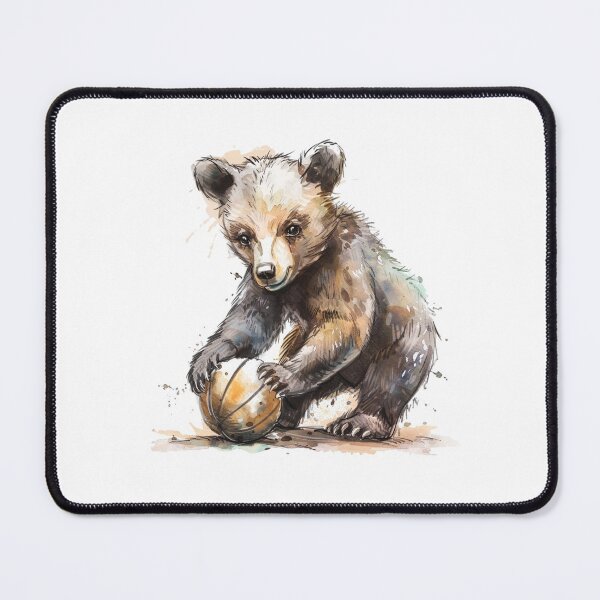 Item preview, Bear Cub | Cute Woodland Animal Watercolor Art designed and sold by Mandayartstudio.