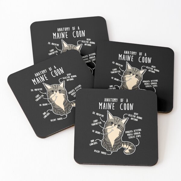 Item preview, Humorous Maine Coon Anatomy Funny Cat Lover Gift designed and sold by OlyvieArt.