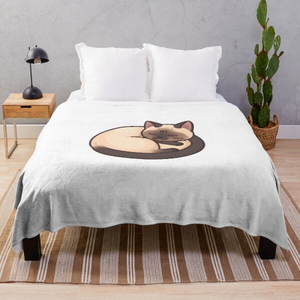 Item preview, Cute Curled Up Sleeping Siamese Cat Sticker designed and sold by VINTOR-.