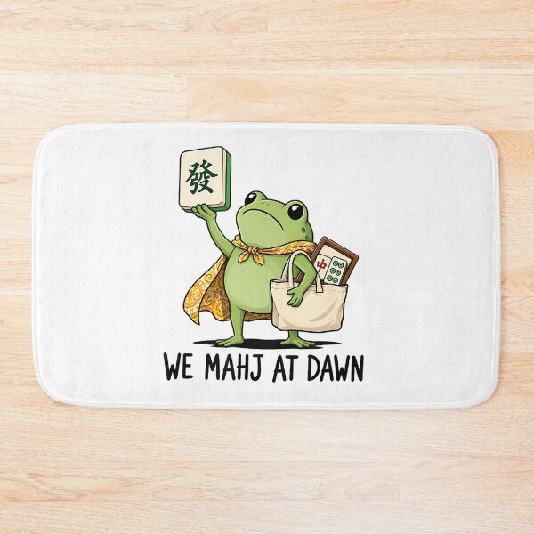 Item preview, We Mahj at Dawn Funny Frog Mahjong Game Night designed and sold by NoeValdric.
