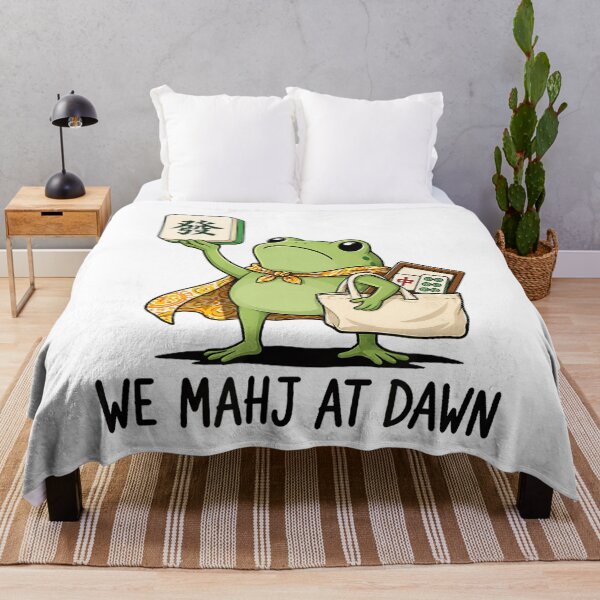 Item preview, We Mahj at Dawn Funny Frog Mahjong Game Night designed and sold by NoeValdric.