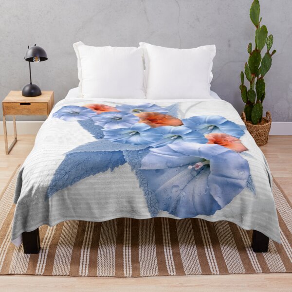 Item preview, Blue Tone Moonflower Floral Art designed and sold by Dahneray1.