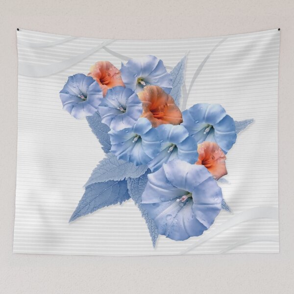 Item preview, Blue Tone Moonflower Floral Art designed and sold by Dahneray1.
