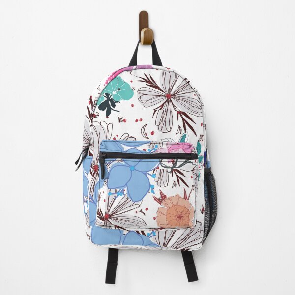 Item preview, Light Blue and Pink Botanical Floral Pattern designed and sold by JosphC.