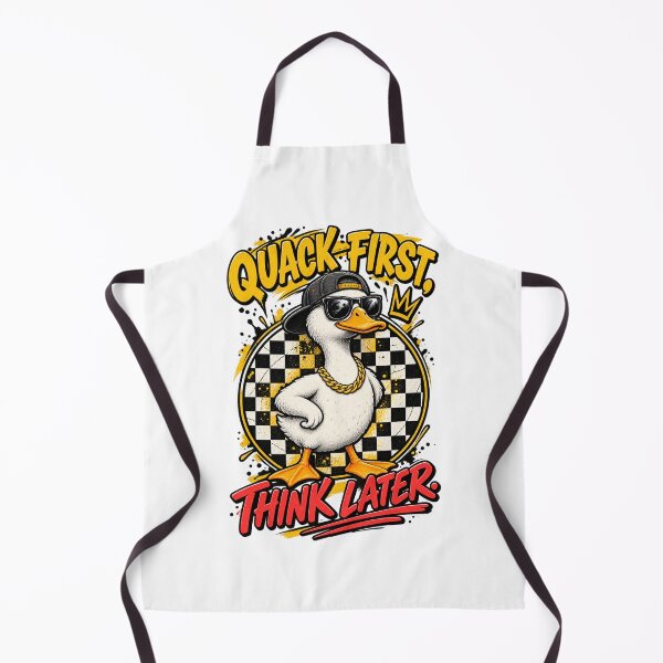 Item preview, Quack First Think Later Cool Gangster Duck Streetwear T-Shirt designed and sold by konfikkonfik.