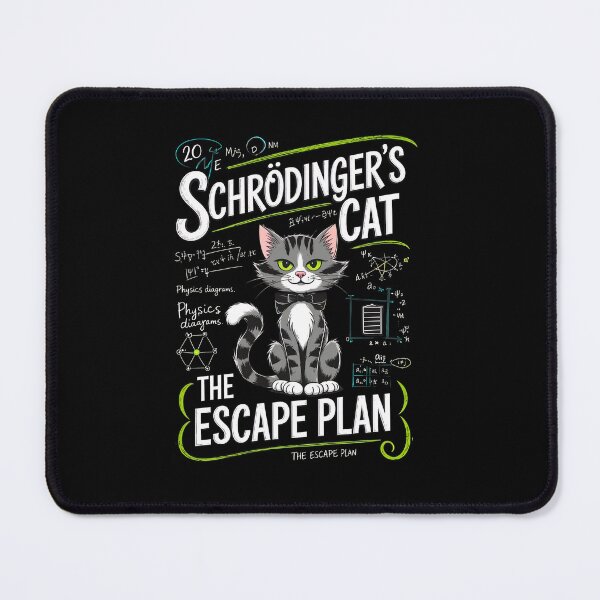 Item preview, Schrodinger's Cat Escape Plan Physics Humor designed and sold by OlyvieArt.