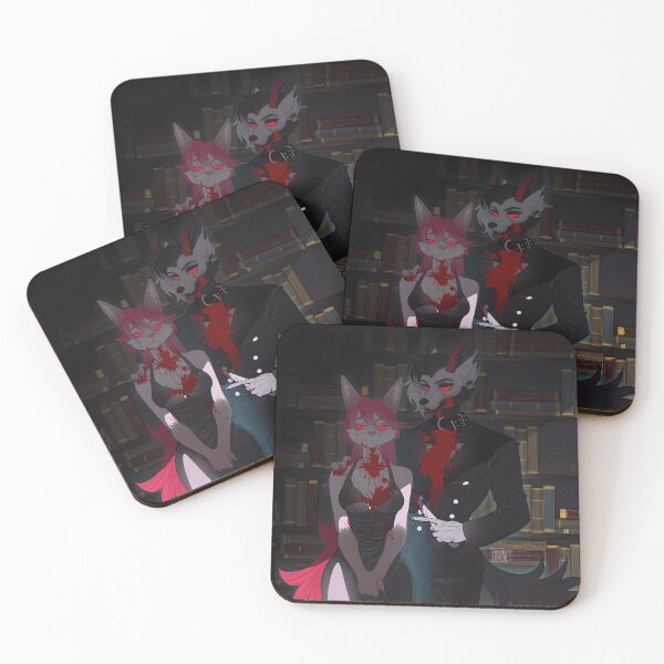 Item preview, Dark Anthro Duo with Red Eyes and Blood Splatter designed and sold by Baby-Care.