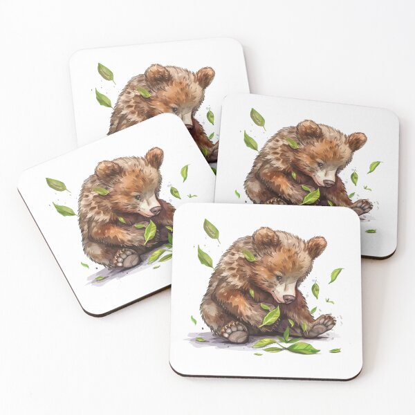 Item preview, Bear Cub | Cute Woodland Animal Watercolor Art designed and sold by Mandayartstudio.