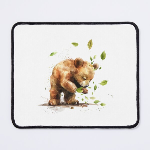 Item preview, Bear Cub | Cute Woodland Animal Watercolor Art designed and sold by Mandayartstudio.