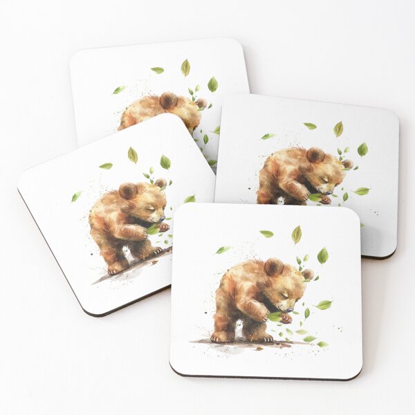 Item preview, Bear Cub | Cute Woodland Animal Watercolor Art designed and sold by Mandayartstudio.