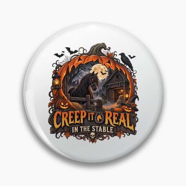 Item preview, Horse Halloween – Creep It Real in the Stable | Spooky Equestrian Design designed and sold by Ayden World.