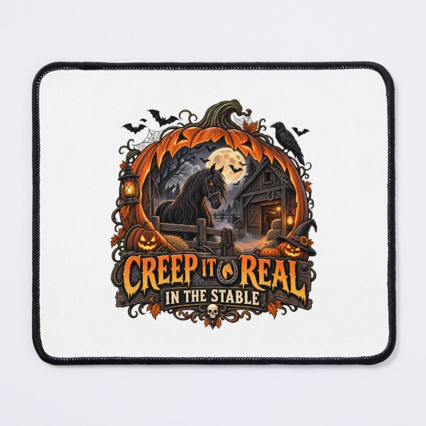 Item preview, Horse Halloween – Creep It Real in the Stable | Spooky Equestrian Design designed and sold by Ayden World.
