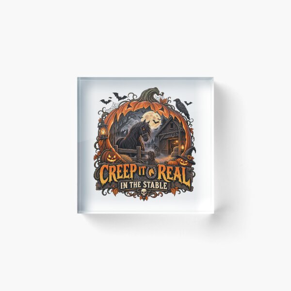 Item preview, Horse Halloween – Creep It Real in the Stable | Spooky Equestrian Design designed and sold by Ayden World.