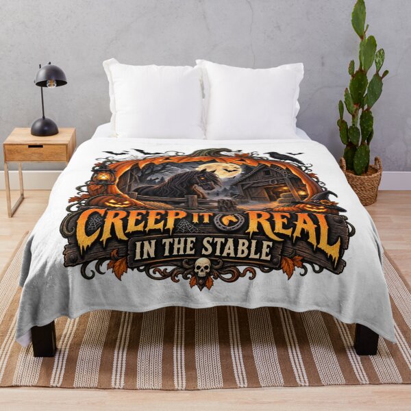 Item preview, Horse Halloween – Creep It Real in the Stable | Spooky Equestrian Design designed and sold by Ayden World.