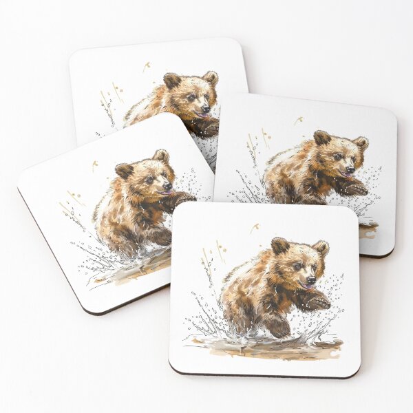 Item preview, Bear Cub | Cute Woodland Animal Watercolor Art designed and sold by Mandayartstudio.