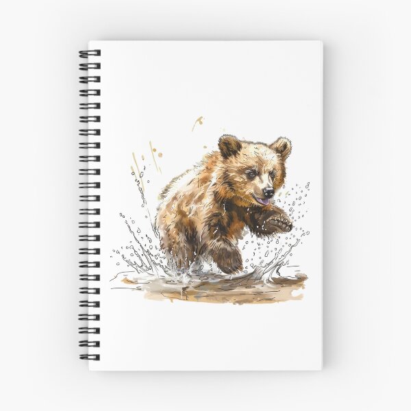 Item preview, Bear Cub | Cute Woodland Animal Watercolor Art designed and sold by Mandayartstudio.