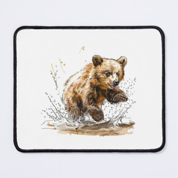 Item preview, Bear Cub | Cute Woodland Animal Watercolor Art designed and sold by Mandayartstudio.