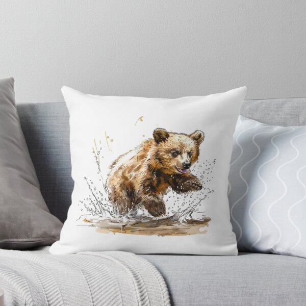 Item preview, Bear Cub | Cute Woodland Animal Watercolor Art designed and sold by Mandayartstudio.