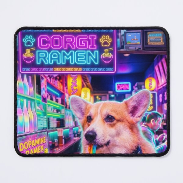 Item preview, Dopamine Pop Corgi - Neon Y2K Retro Futuristic Art designed and sold by Noah-Gallery.