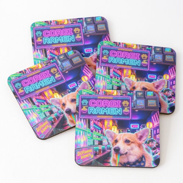 Item preview, Dopamine Pop Corgi - Neon Y2K Retro Futuristic Art designed and sold by Noah-Gallery.