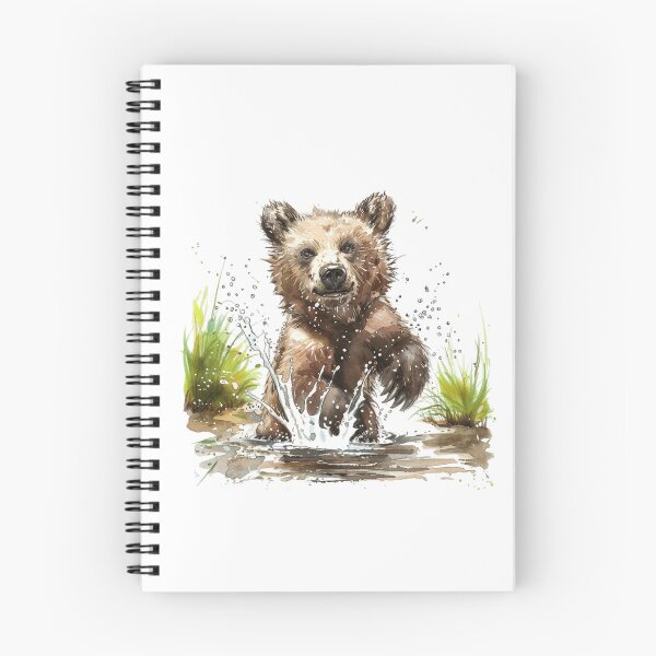 Item preview, Bear Cub | Cute Woodland Animal Watercolor Art designed and sold by Mandayartstudio.